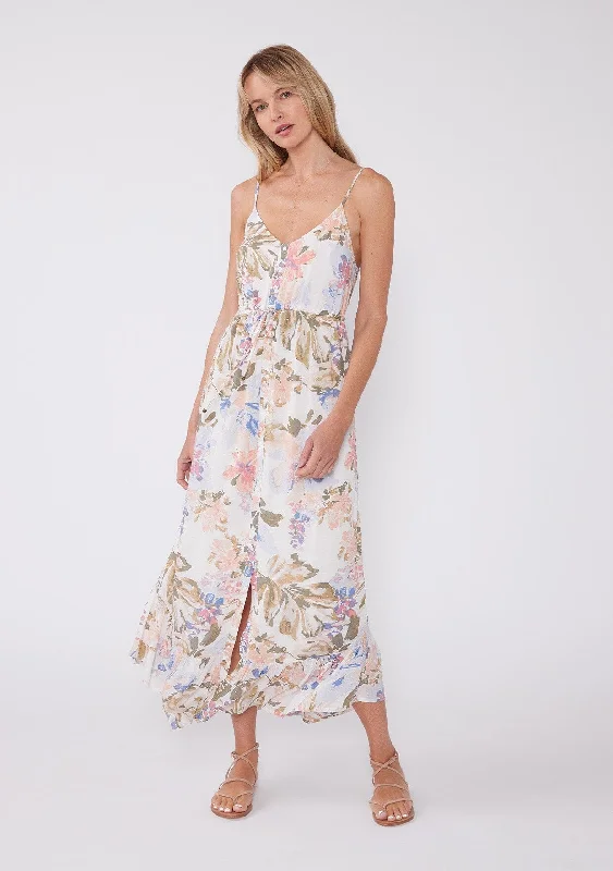 Dasha Floral Midi Dress Chic Bohemian Midi Dress