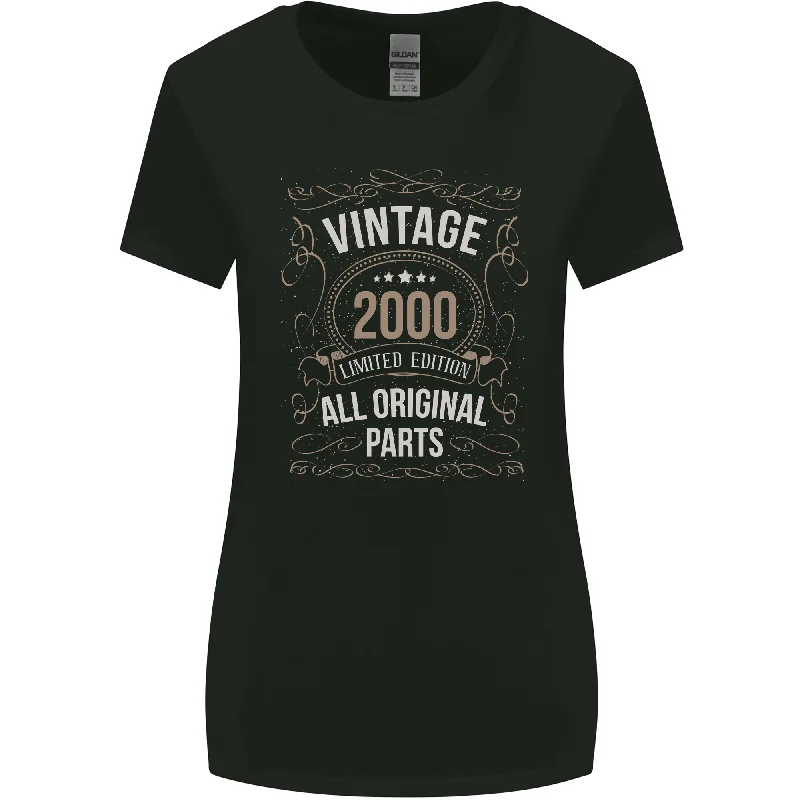 23rd Birthday Limited Edition 2000 Womens Wider Cut T-Shirt Sequined Glittery Shiny