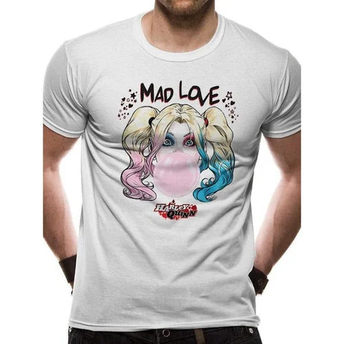 Batman Harley Quinn Mad Love T-Shirt DC Adult Satin Blend Silk Blend Wool Blend