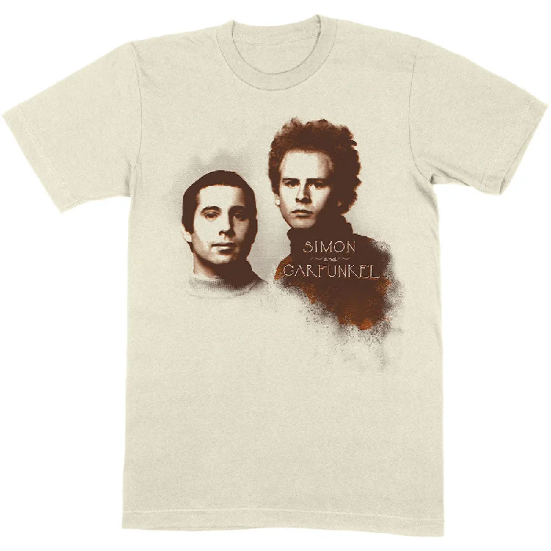 Simon & Garfunkel | Official Band T-Shirt | Faces Basic T-Shirt Crew Neck Short Sleeve