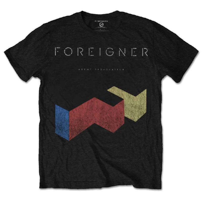 Foreigner | Official Band T-Shirt | Vintage Agent Provocateur Houndstooth Herringbone Solid