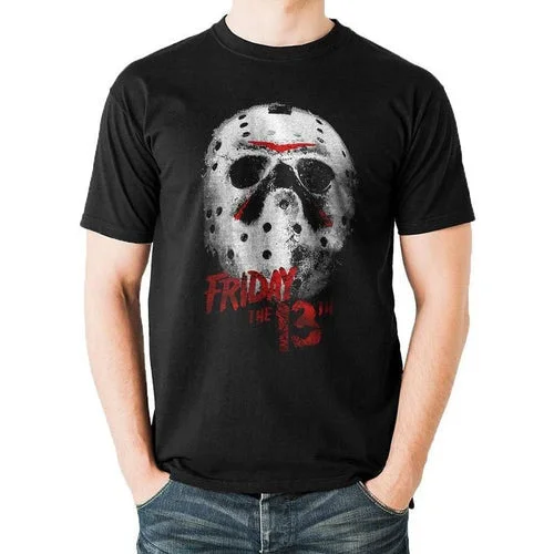 Friday The 13th Jason Mask Unisex T-Shirt Adult Terry Blend Velvet Blend Canvas Blend