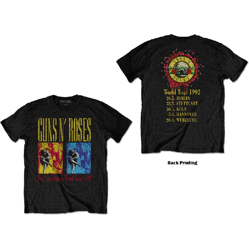 Guns N' Roses | Official Band T-Shirt | Use Your Illusion World Tour (Back Print) Terry Blend Velvet Blend Canvas Blend