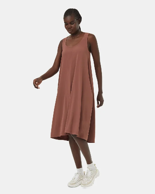 inMotion Sleeveless Midi Dress Comfortable Button Front Midi Dress