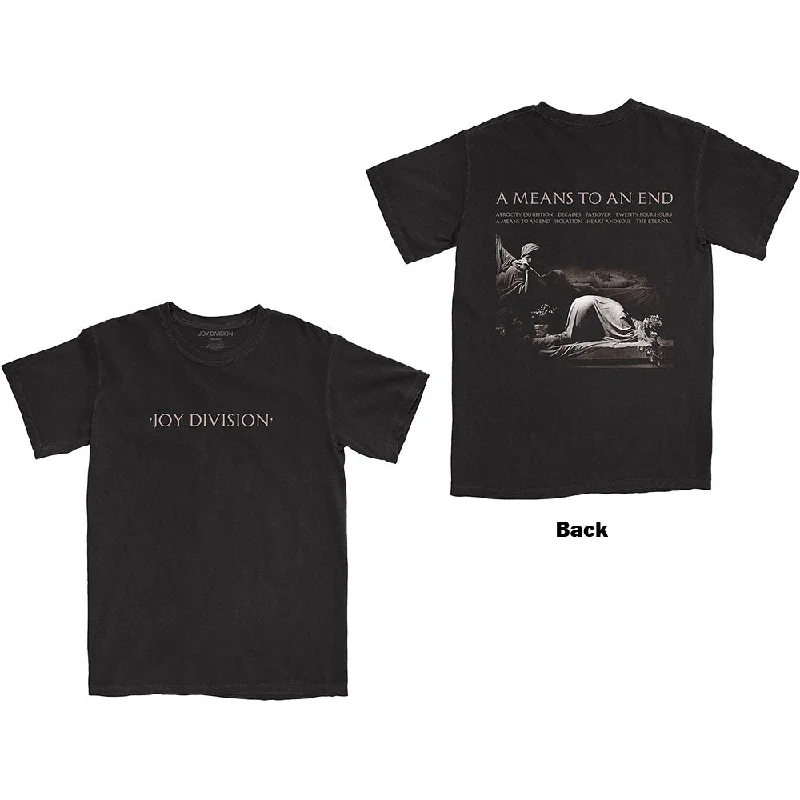 Joy Division | Official Band T-shirt | A Means To An End (Back Print) Zippered Front Buttoned Front Snap Front