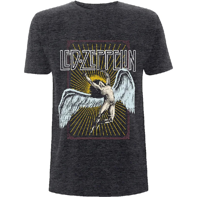 Led Zeppelin | Official Band T-Shirt | Icarus Beaded Sequined Faux Fur