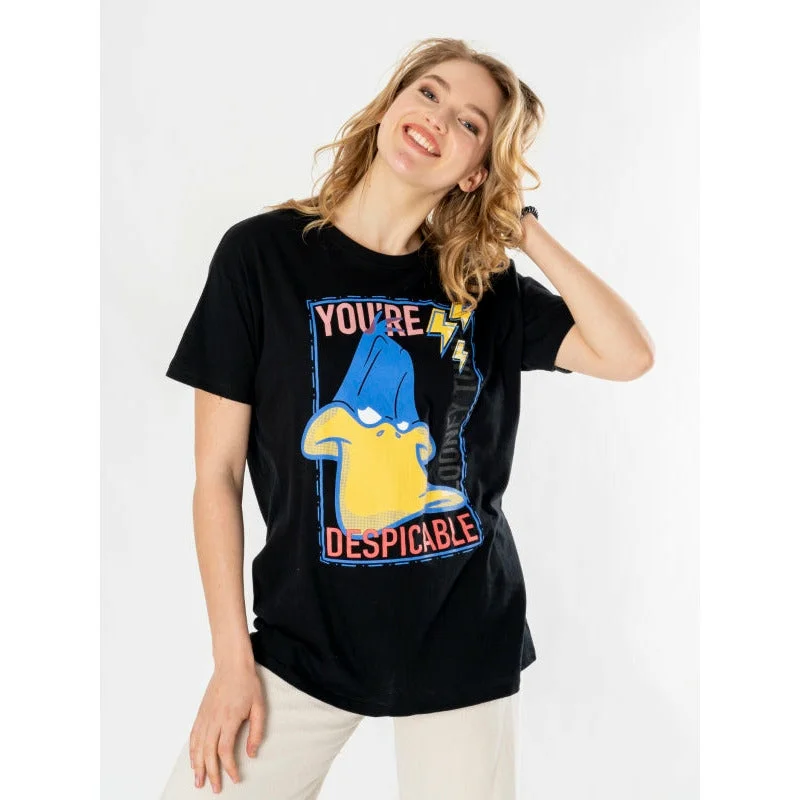 Looney Tunes Mens Daffy Unisex T-Shirt Adult Front Pockets Side Pockets Patch Pockets