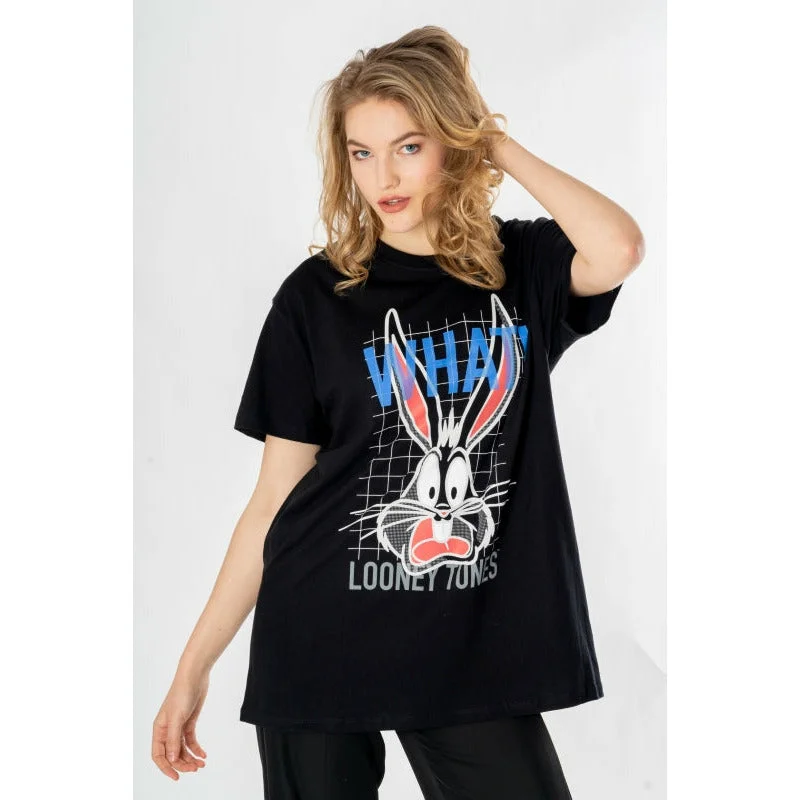 Looney Tunes Womens Oversized Bugs Unisex T-Shirt Adult Faux Fur Fabric Real Fur Fabric Shearling Fabric