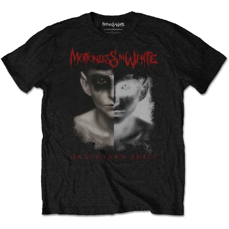 Motionless In White | Official Band T-Shirt | Split Screen Mesh Fabric Canvas Fabric Denim Fabric