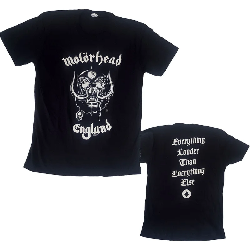 Motorhead | Official Band T-Shirt | England (Back Print) Anti-Pilling Machine Wash Handmade