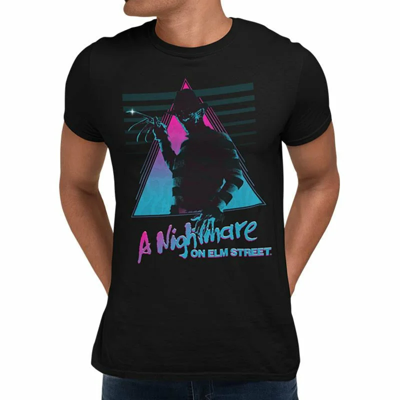 Nightmare on Elm Street Retro Unisex T-Shirt Adult Ribbed T-Shirt High Neck Heavyweight