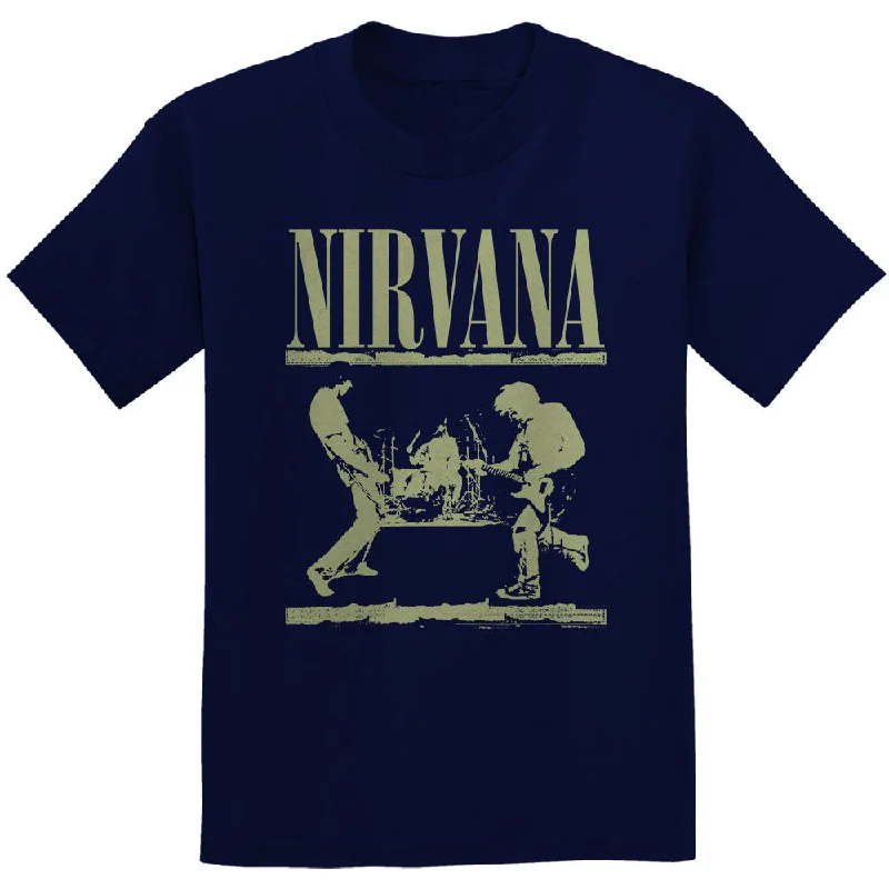 Nirvana | Official Band T-Shirt | Stage Silk Blend Satin Velvet