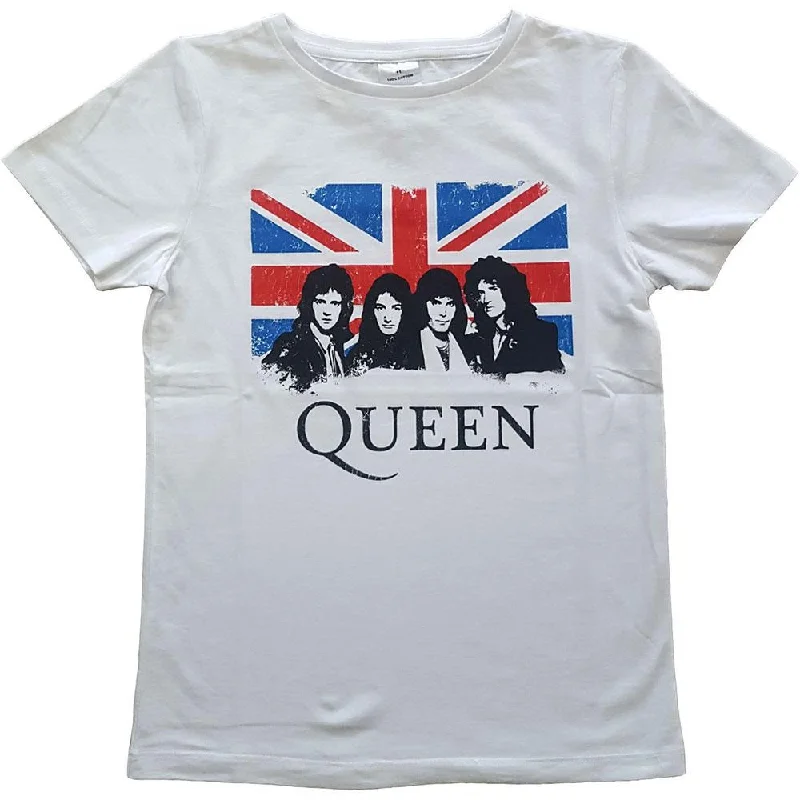 Queen Kids T-Shirt: Vintage Union Jack Fitted T-Shirt Seamless Stretchy