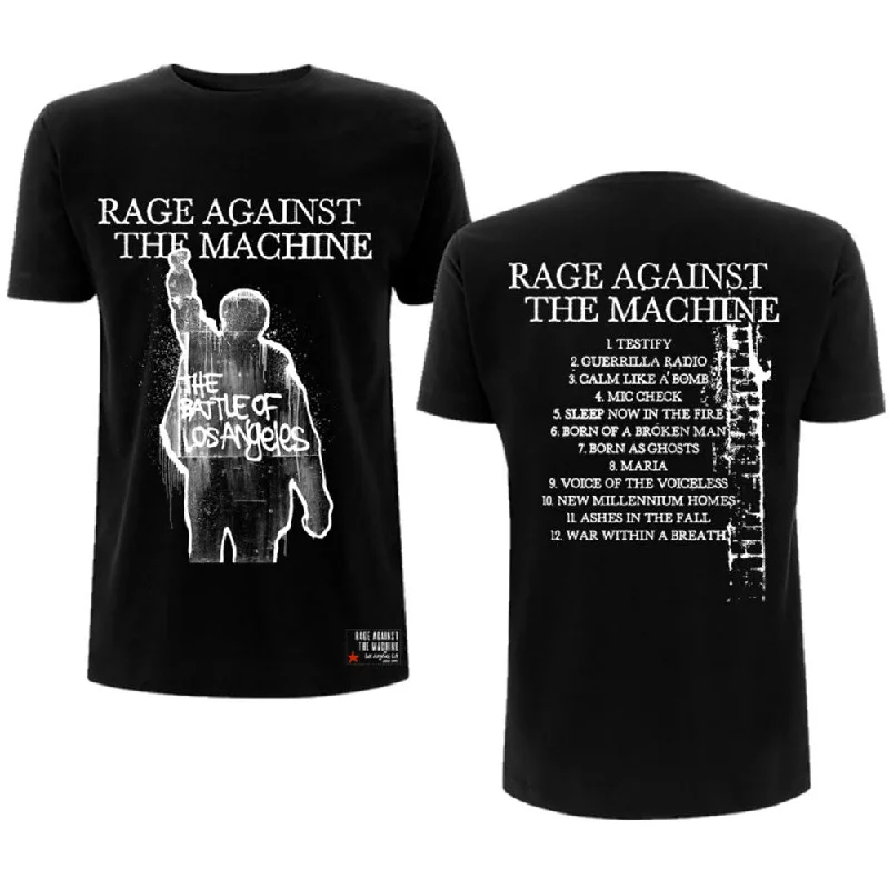 Rage Against The Machine | Official Band T-Shirt | BOLA Album Cover (Back Print) Satin Blend Silk Blend Wool Blend