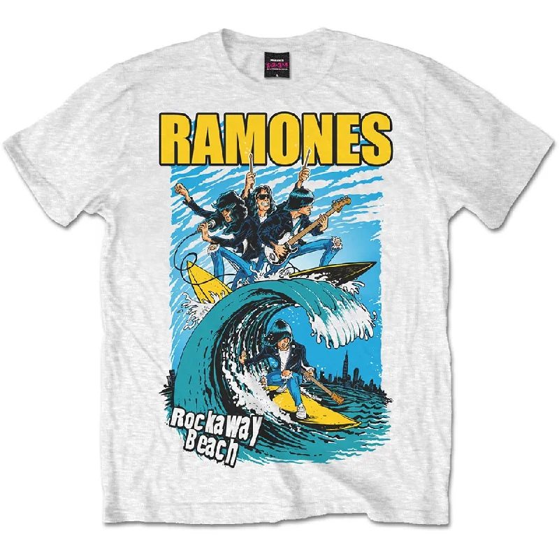 Ramones | Official Band T-Shirt | Rockaway Beach Mesh Blend Leather Blend Suede Blend