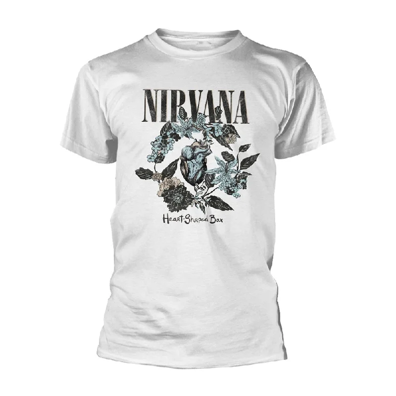 Nirvana Unisex T-shirt: Heart Shaped Box Striped Floral Plaid