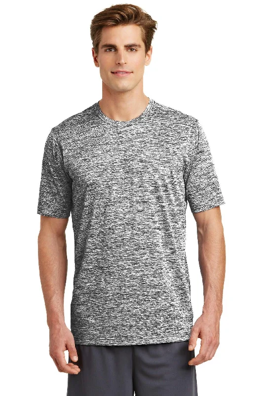 Sport-Tek PosiCharge Electric Heather Tee. ST390 Striped Floral Plaid