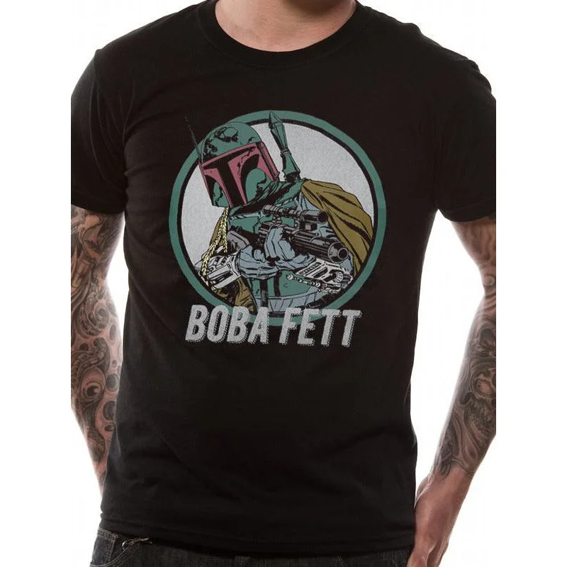 Star Wars Boba Fett T-Shirt Adult Collared Crew Neck Turtle Neck