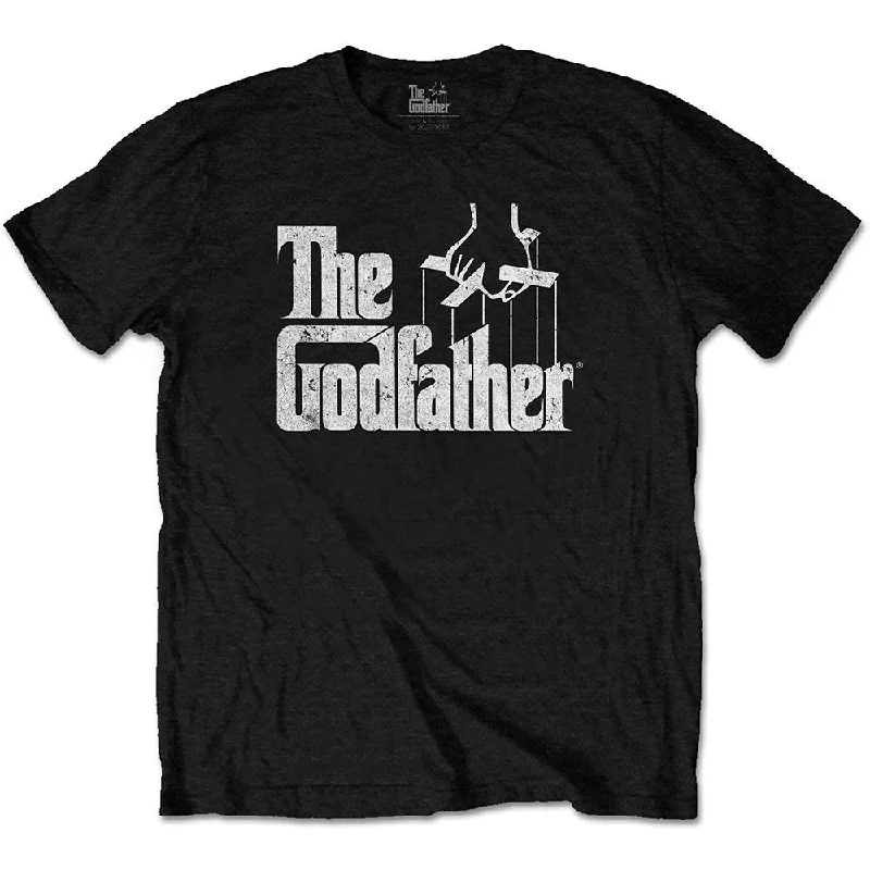 The Godfather | Official Band T-Shirt | Logo White Print Jacquard Patchwork