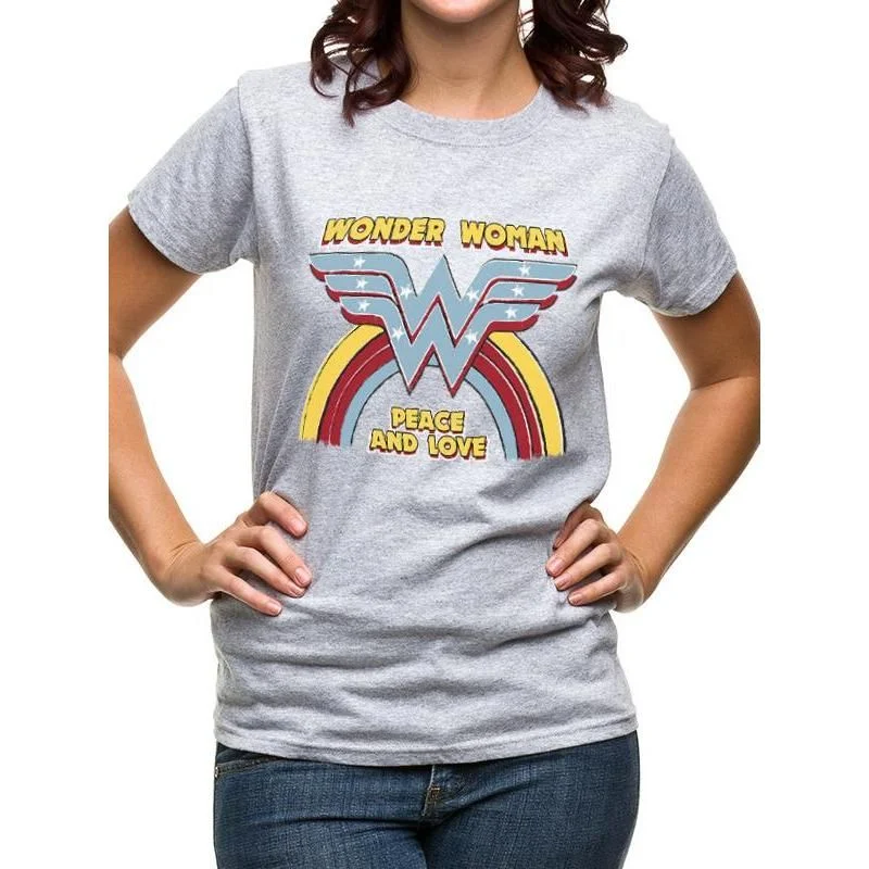 Wonder Woman Rainbow Vintage Unisex T-Shirt Peace WW84 Adult Satin Blend Silk Blend Wool Blend