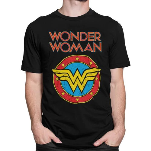 Wonder Woman Vintage Logo Unisex T-Shirt 84 WW84 Adult Graphic Embroidered Appliqued