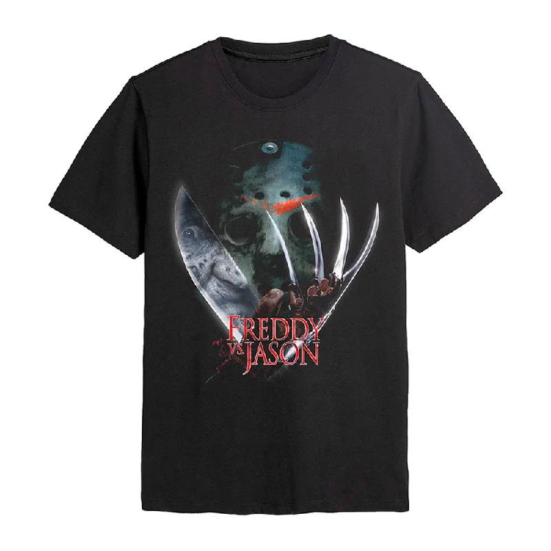 Freddy Vs. Jason Unisex T-shirt: Mask Satin Blend Silk Blend Wool Blend