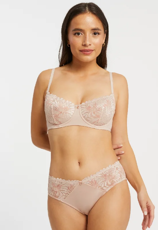 Anniversary Flirt Demi Lace Bra In Lotus - Montelle Adjustable Back Bra