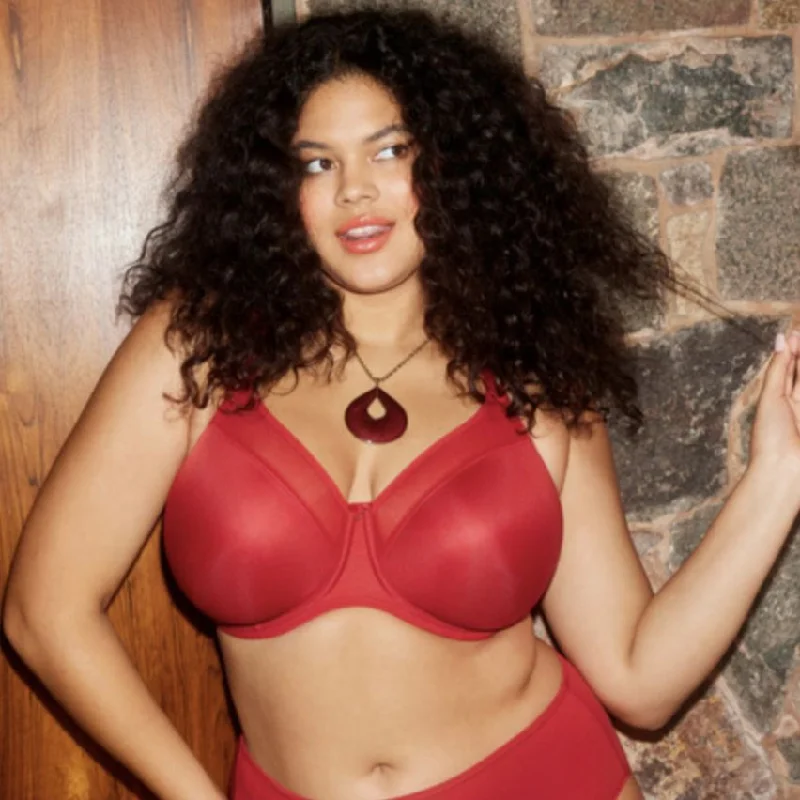 Elomi Smooth Moulded Bra in Haute Red EL4301 Supportive Sports Bra