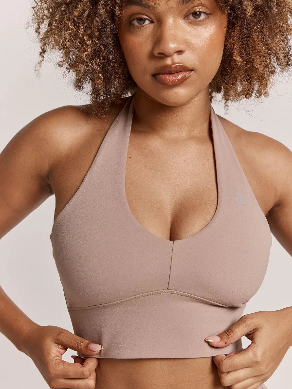 NKD Arch Halter Sports Bra - Taupe Ultra-Light Bra