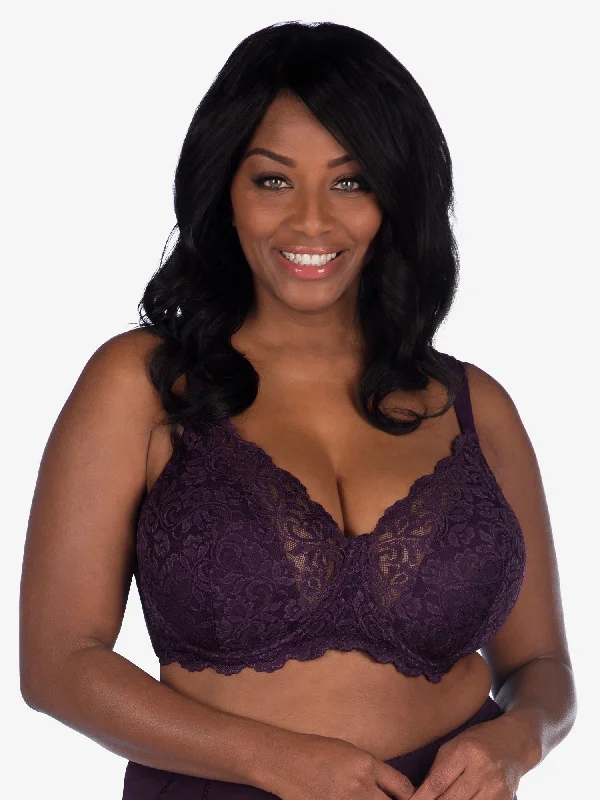 The Ava - Scalloped Lace Underwire Bra Floral Lace Bra