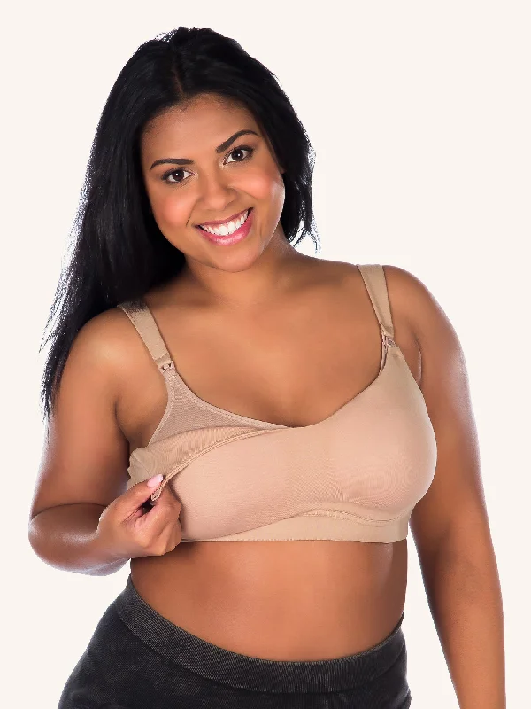 The Natalie -  Cotton Wirefree Nursing Sports Bra Light Padded Bra