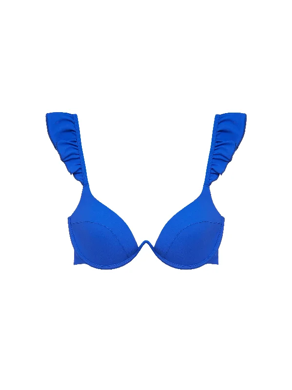 The Ruffle Bra - Sapphire Soft Lace Bra