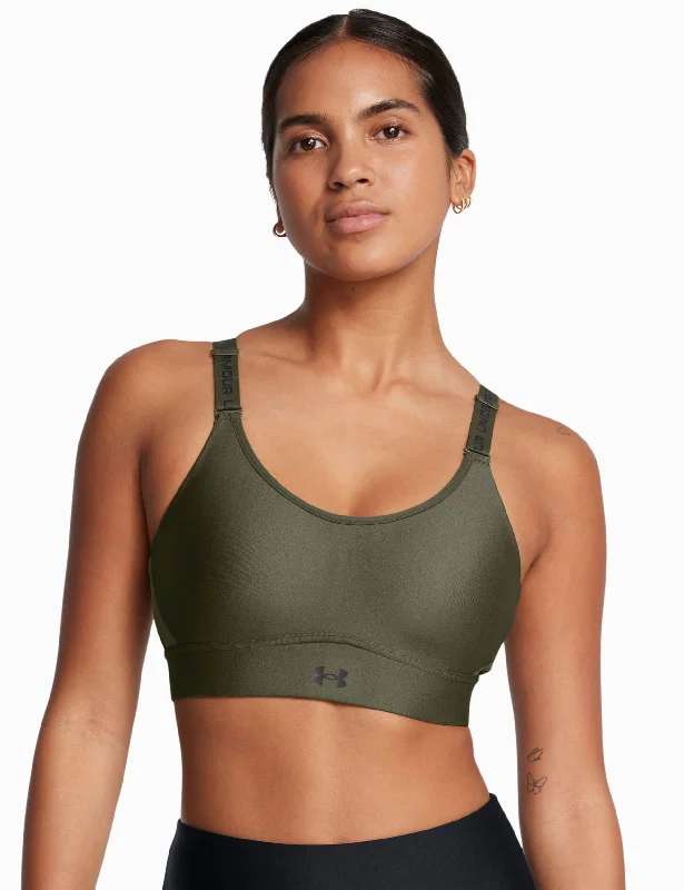 Infinity 2.0 Mid Sports Bra - Marine OD Green/Black Soft Support Bra