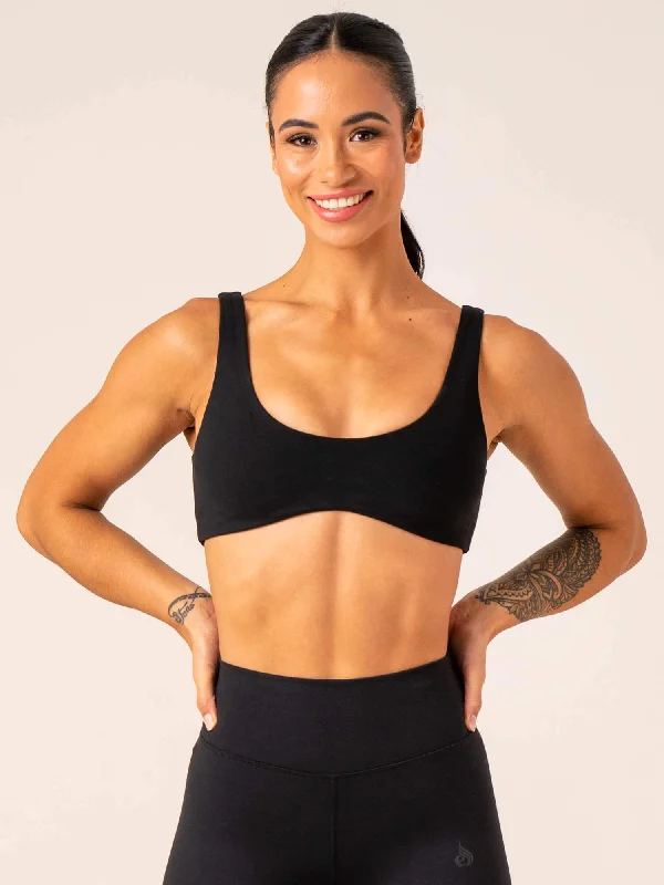 Unstoppable Lounge Bra - Black Sexy Mesh Bra