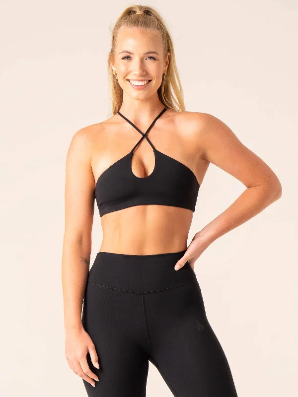 Unstoppable Sports Bra - Black Soft Padded Bralette