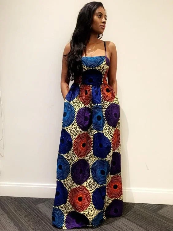 Dashiki Africa Clothing for Women. Dashiki Long Dress. Women's Clothing. Maxi Dress. Ankara. Kitenge Stylish A-Line Maxi Dress