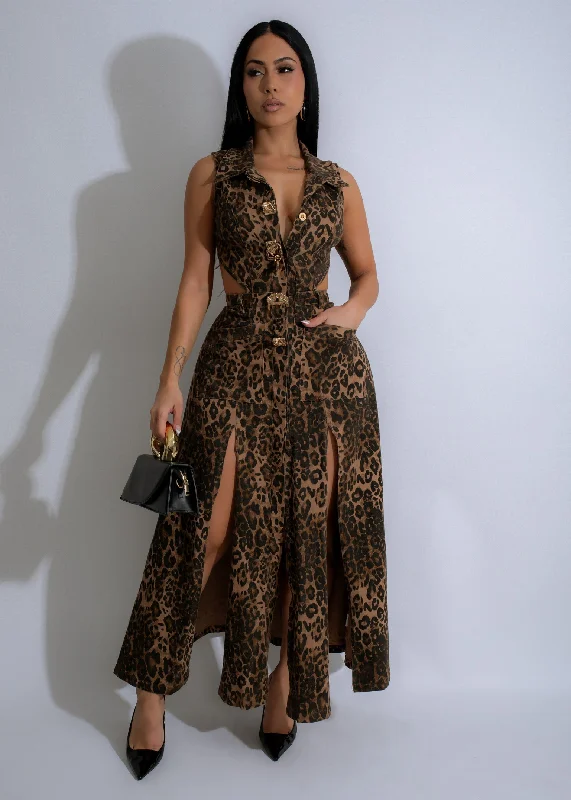 Sculpted Dream Maxi Dress Brown Elegant Maxi Dress with Belt