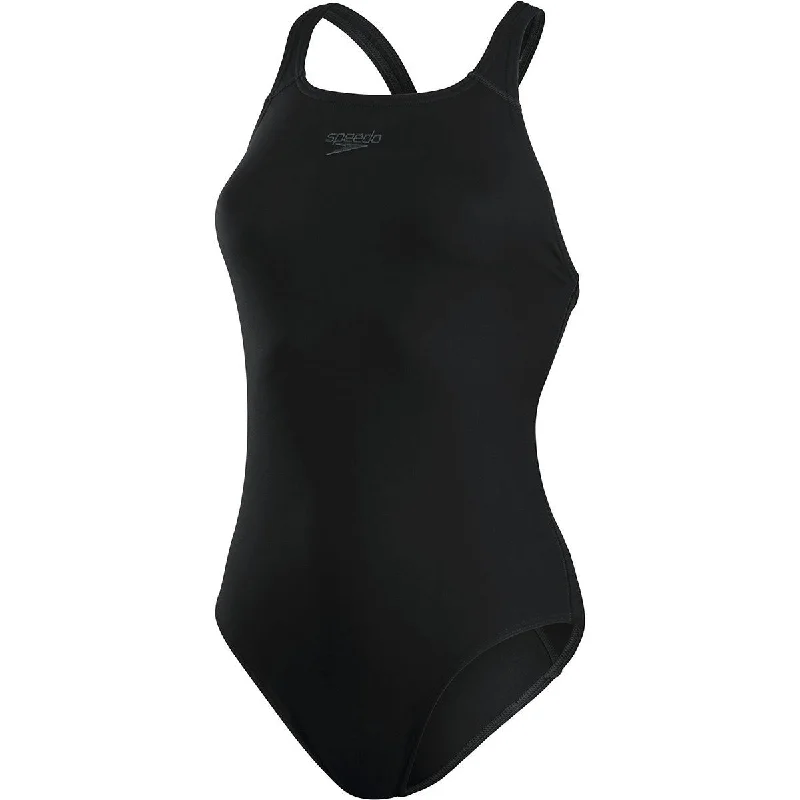 Speedo Eco Endurance+ Medalist Swimsuit - Womens - Black High-Waisted Swim Bottoms