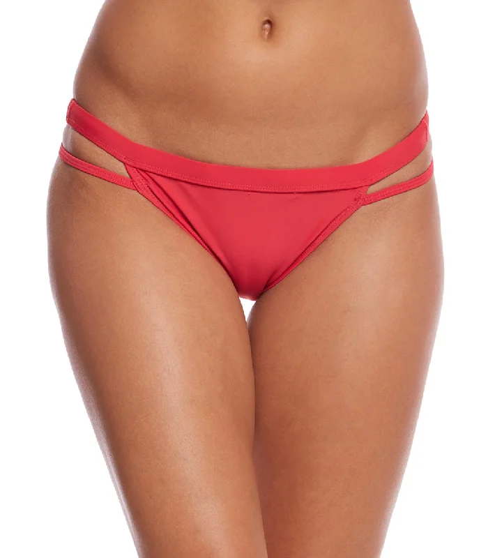 Sporti Solid Cheeky Bikini Swim Bottom Rouge Reversible Bikini Set