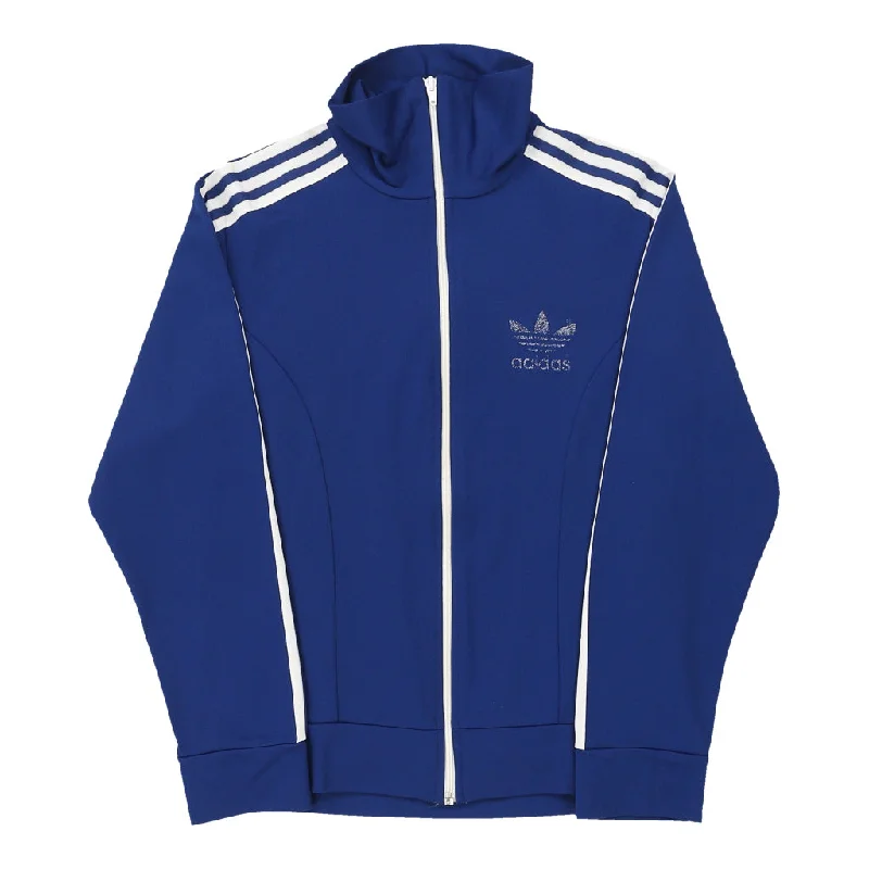 Adidas Track Jacket - Small Blue Polyester Quilted Jacket Puffer Jacket Insulated Jacket