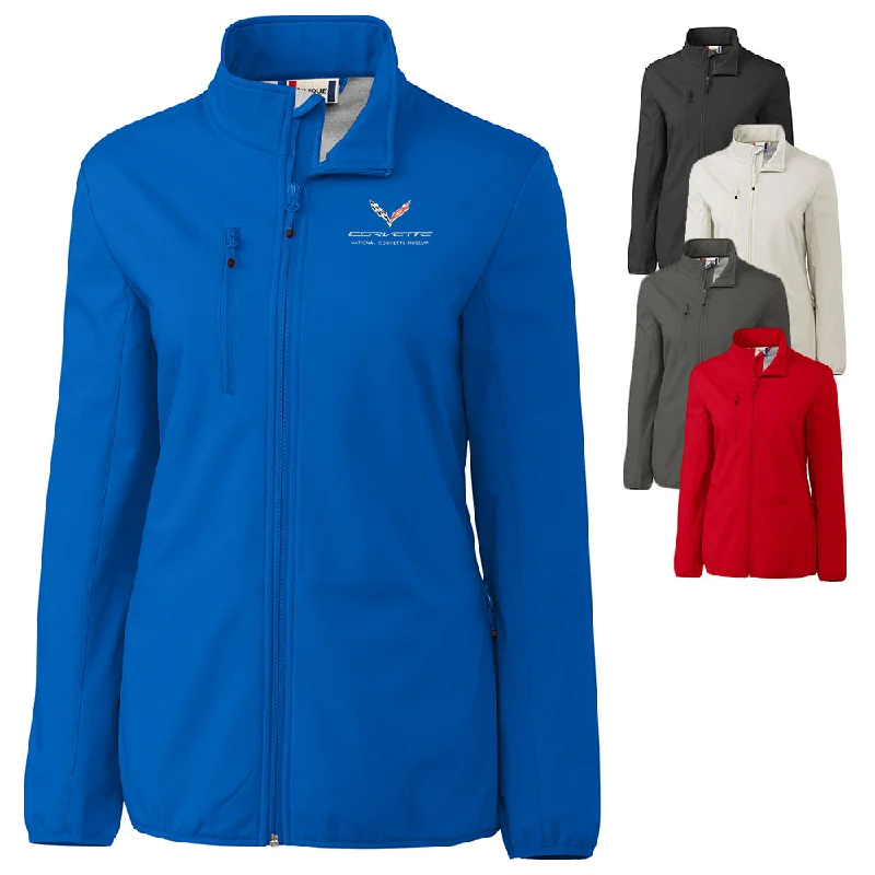 C7 Corvette Custom Trail Eco Stretch Softshell Ladies' Jacket Elasticated Jacket Padded Jacket Insulated Jacket