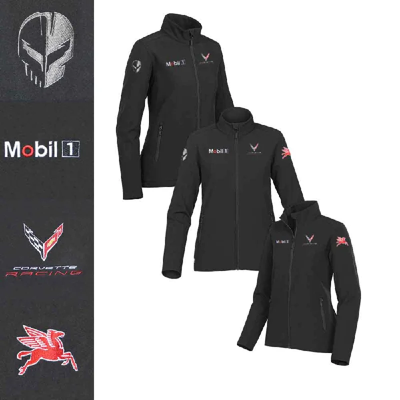 C8.R Corvette Racing Mobil 1 Ladies' Jacket Front Pockets Side Pockets Patch Pockets