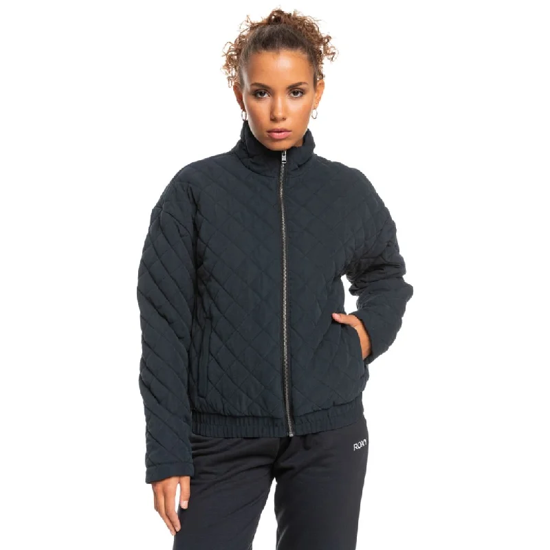 Path To Paradise - Quilted Jacket Zippered Front Buttoned Front Snap Front