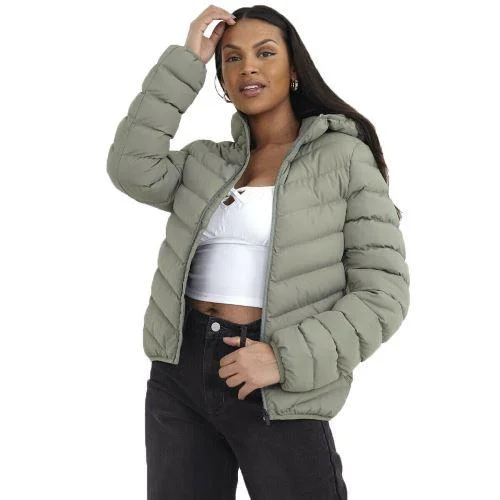 Ladies Brave Soul Grant Padded Jacket Mesh Jacket Canvas Jacket Denim Jacket