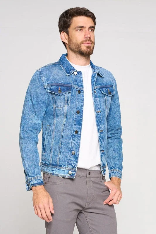 Men's Denim Jacket Cotton Fabric Linen Fabric Terry Fabric