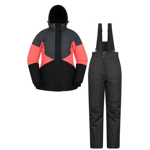 Mountain Warehouse Womens/Ladies Ski Jacket & Trousers Set Belted Jacket Elasticated Jacket Padded Jacket