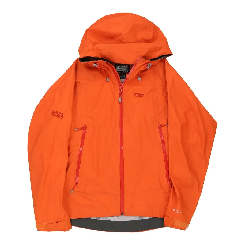 Outdoor Research Jacket - Small Orange Polyester Belted Jacket Elasticated Jacket Padded Jacket