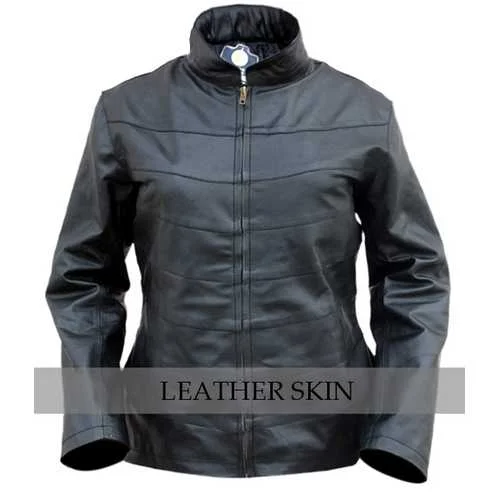 Black Women Leather Jacket Mesh Jacket Canvas Jacket Denim Jacket