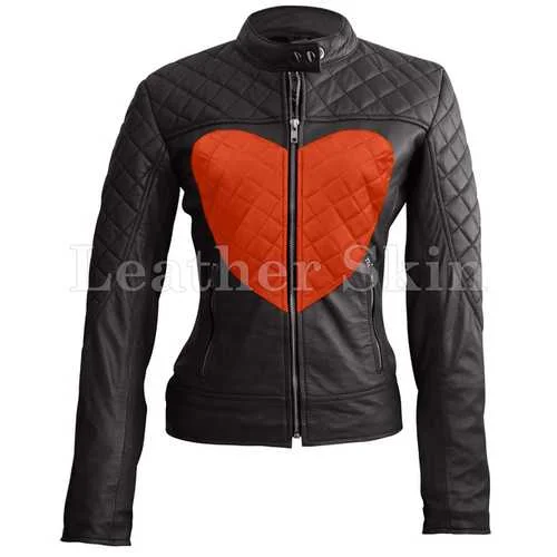 Women Love Leather Jacket Chenille Fabric Brocade Fabric Lace Fabric