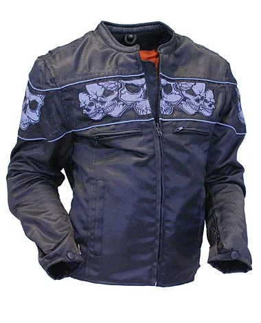 Women Nylon Motorcycle Jacket with Reflector Skulls with Gun Pockets Striped Jacket Polka Dot Jacket Floral Jacket